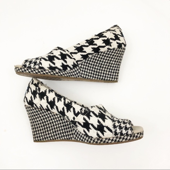 Toms Shoes Toms Scottish Houndstooth Wedges Poshmark